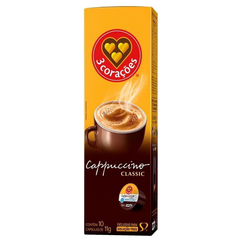 Cápsulas de café 3 corações Capuccino Classic