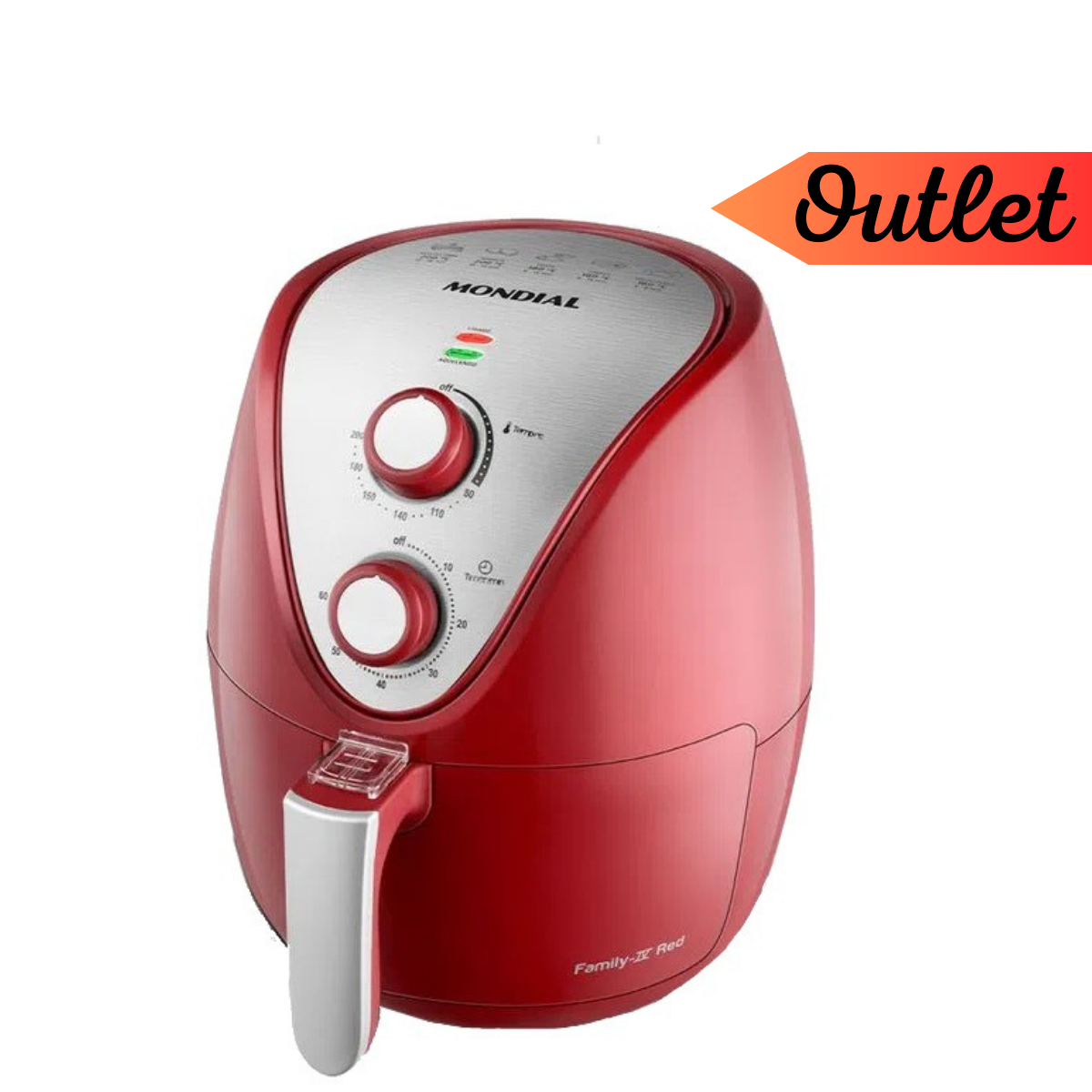 Fritadeira sem óleo Air Fryer Family 3,5 Litros 220v - Outlet