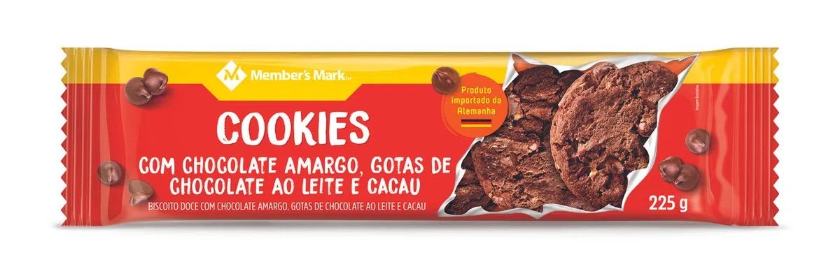 Cookies de Chocolate Amargo com Gotas de Chocolate Alemão