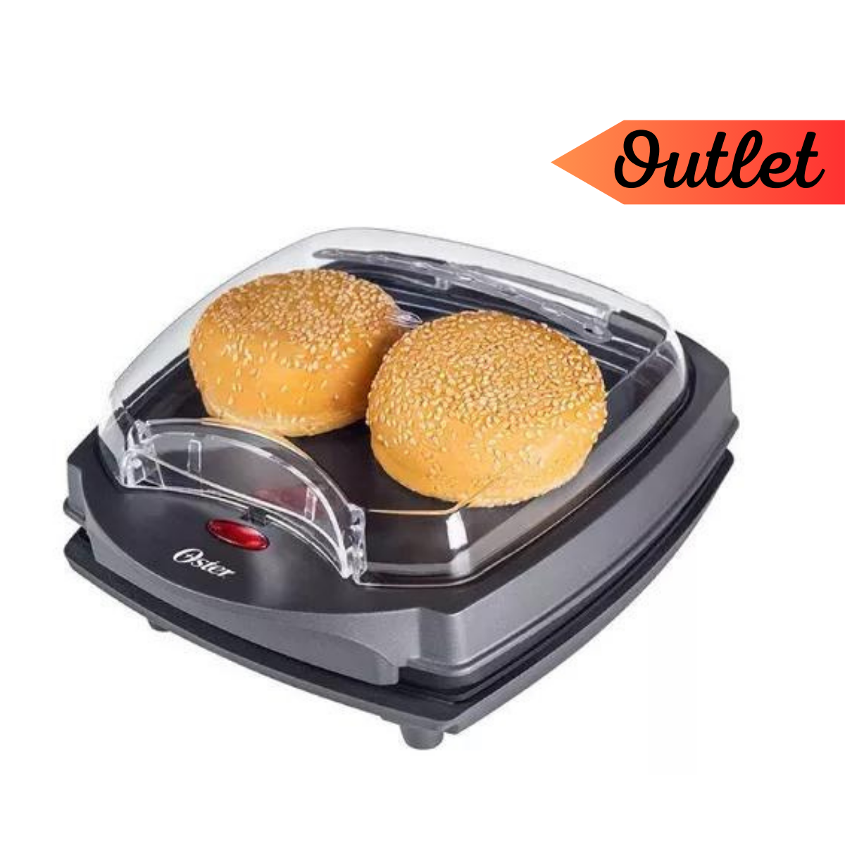 Grill Elétrico Burguer Oster 2 Em 1 Com Estufa 110v - Outlet