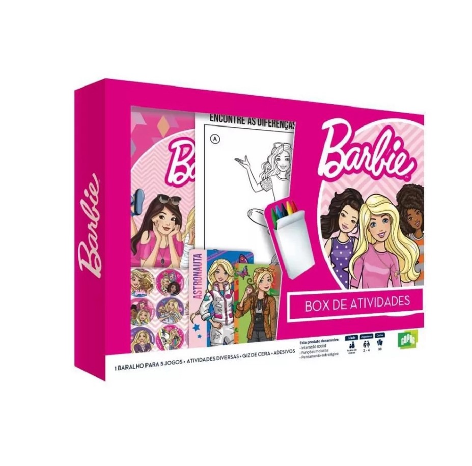 Brinquedo Box De Atividade Para Colorir Infantil Barbie