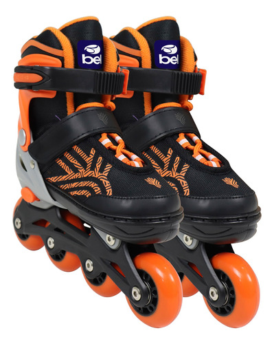 Patins Bel Roller Flexx 3.0 Ajustável 29 A 32 - Laranja