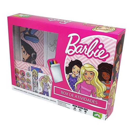 Box De Atividade Barbie Jogo Brinquedo Carton Colorir Cartas, Copag,  Multicor