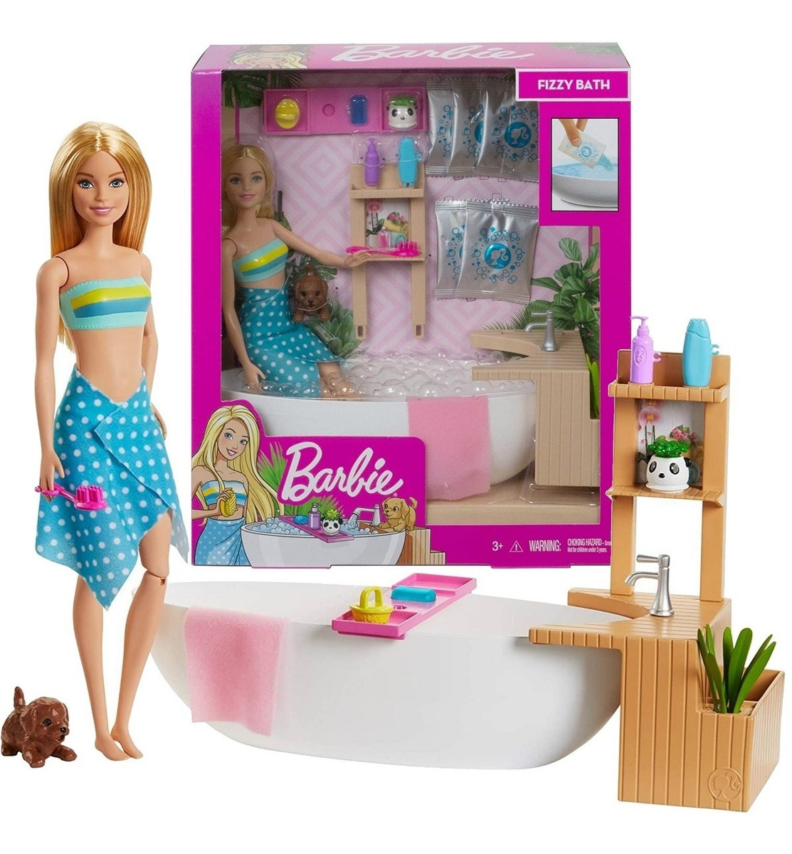 Boneca Barbie Banho de Espuma Mattel GJN32