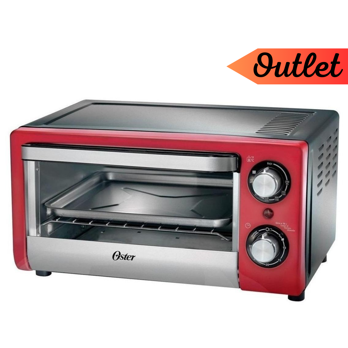 Forno De Bancada Elétrico Oster 10L Vermelho 220v - Outlet