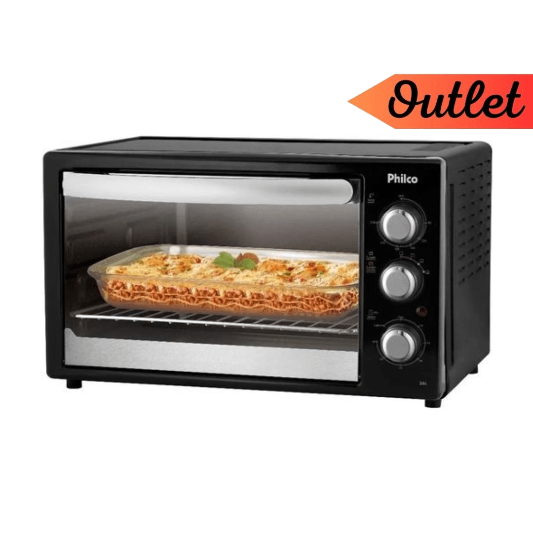 Forno elétrico Philco PFE40P 38L preto 110V sem grade - Outlet