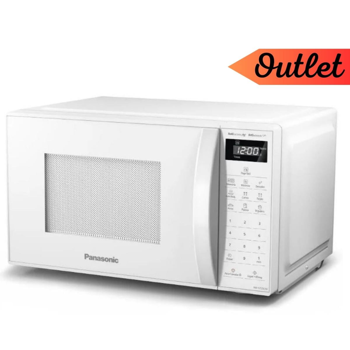 Micro-ondas Panasonic NN-ST25LWRU branco 21L 127V - Outlet