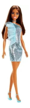 Boneca Fashionistas Barbie Morena Glitter Original 