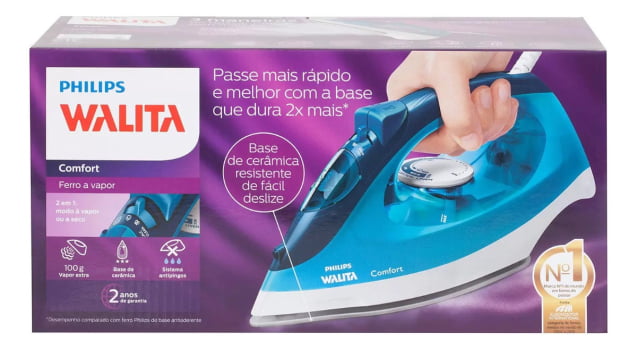 Ferro De Passar A Vapor Philips Walita Ri1436 1400w 220v - Novo