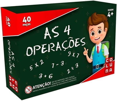 Brinquedo Pedagógico As 4 Operações 54 Peças