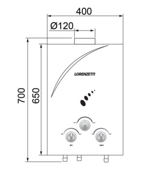 Aquecedor de água a gás GN Lorenzetti LZ 1600 N - Outlet