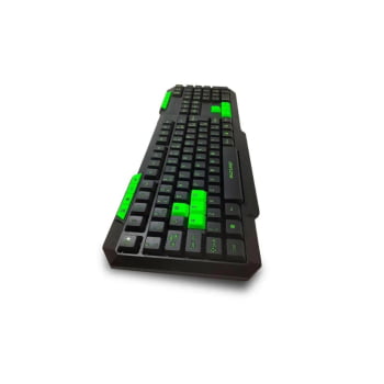 Teclado Gamer Para Pc Multilaser Preto Verde C/fio Tc243