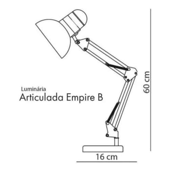 Luminária De Mesa Articulada Pixar Empire Cobre