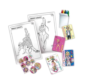 Brinquedo Box De Atividade Para Colorir Infantil Barbie