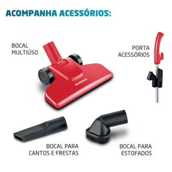 Aspirador De Pó Mondial Turbo Cycle Ap-36 220v Vermelho