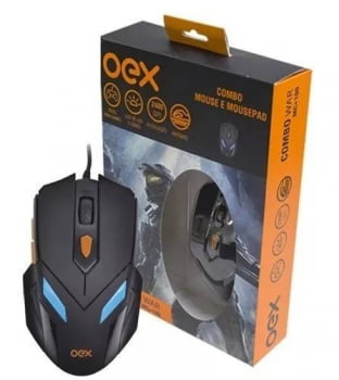 Combo Mouse e Mouse Pad Oex Game War Mc 100