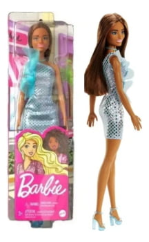 Boneca Fashionistas Barbie Morena Glitter Original 