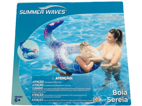 Boia Sereia Summer Waves Polygroup 124x81x65cm - NOVO