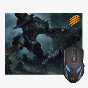 Combo Mouse e Mouse Pad Oex Game War Mc 100