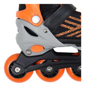 Patins Bel Roller Flexx 3.0 Ajustável 29 A 32 - Laranja