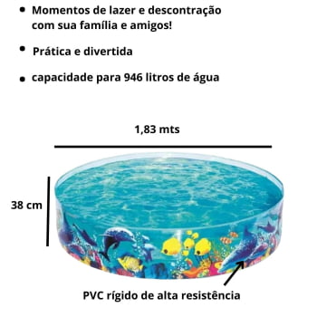 Piscina Circular Semirrigida Bestway Peixes 946 litros