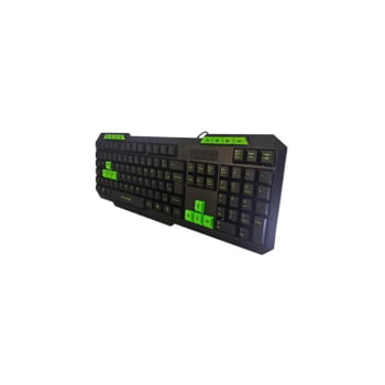 Teclado Gamer Para Pc Multilaser Preto Verde C/fio Tc243