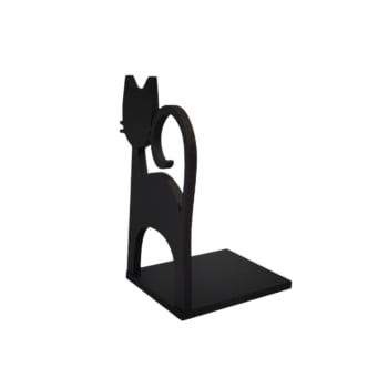 Suporte Porta Livros Gato Preto Bibliocanto