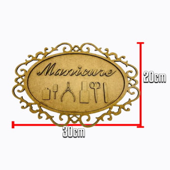 Placa Decorativa para Manicure em Mdf