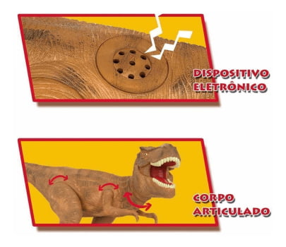 Brinquedo Dinossauro Tyrannosaurus Rex Cotiplás 42x29cm