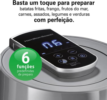 Fritadeira Air Fryer Digital Hamilton Beach 3.5L 220v - Novo