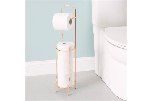 Suporte Para Papel Higiênico Em Aço 65x15,2cm Rose Gold