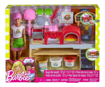 Boneca Barbie Pizzaiola Chefe Pizza Mattel Pizzaria Original