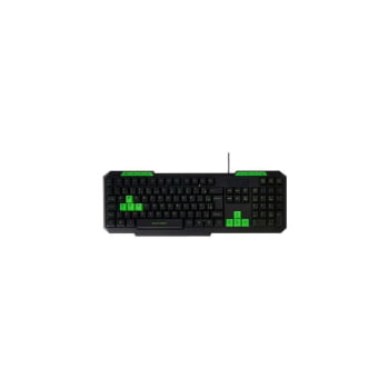 Teclado Gamer Para Pc Multilaser Preto Verde C/fio Tc243