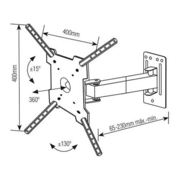 Suporte Para Tv Led De 10 A 55 polegadas Sbrp1030 Brasforma