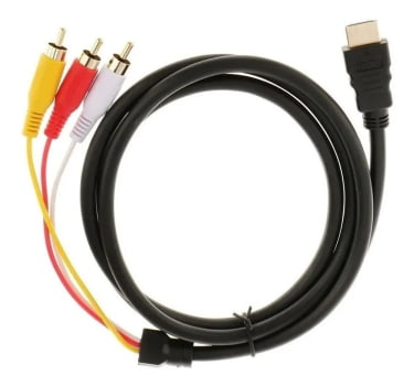 Cabo Adaptador Hdmi Para 3 Rca Com Saída Av Para Tv