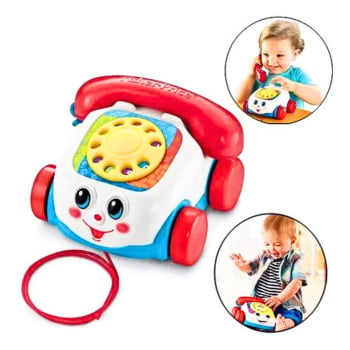 Brinquedo Para Bebês Novo Telefone Feliz Puxar Fisher-price