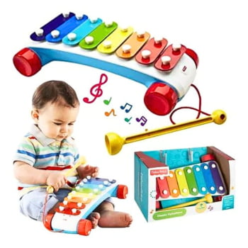 Brinquedo Instrumento Musical Xilofone Bebê Fisher-price