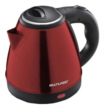 Chaleira Elétrica Multilaser 1,8L Gourmet Red 220v - NOVO