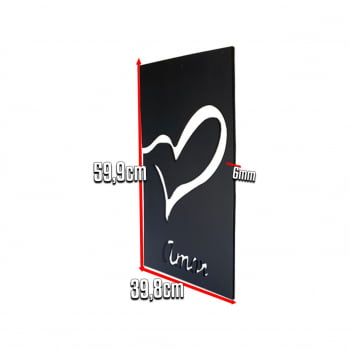 Kit 3 Quadros decorativos mdf esperança fe amor- Preto