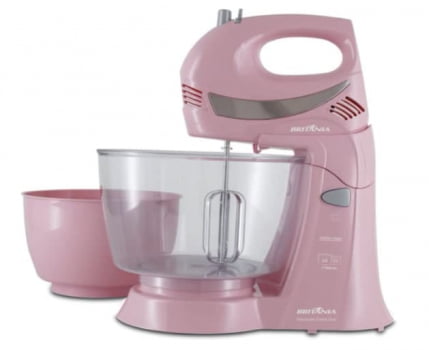 Conjunto Britânia Cozinha 3 em 1 Bkt09r Rosa 220V NOVO + Brinde