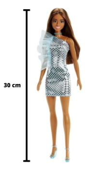 Boneca Fashionistas Barbie Morena Glitter Original 