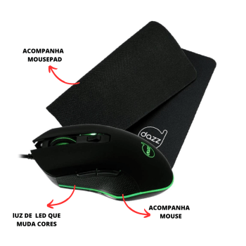 Kit Gamer dazz Death Fire - Mouse + MousePad