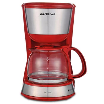 Cafeteira Britânia Inox Plus BCF18lV C/ Jarra de Vidro 220V - NOVO