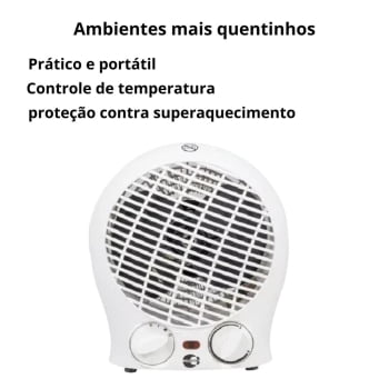 Mini Aquecedor Equation 2000W Branco 220V - NOVO