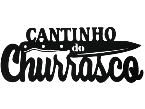 Placa Decorativa Cantinho Do Churrasco em Mdf Preto