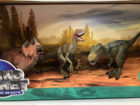 Dinossauros Dino Planet Ferocious com 3 Unidades 