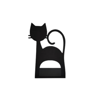 Suporte Porta Livros Gato Preto Bibliocanto