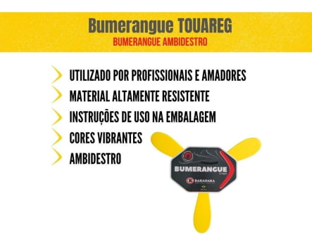 Bumerangue Touareg Bahadara Profissional Ambidestro