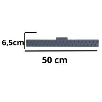 Suporte Parede Organizador Colares 50cm Cinza