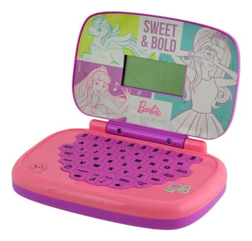 Candide Laptop Barbie Infantil Português/inglês Rosa